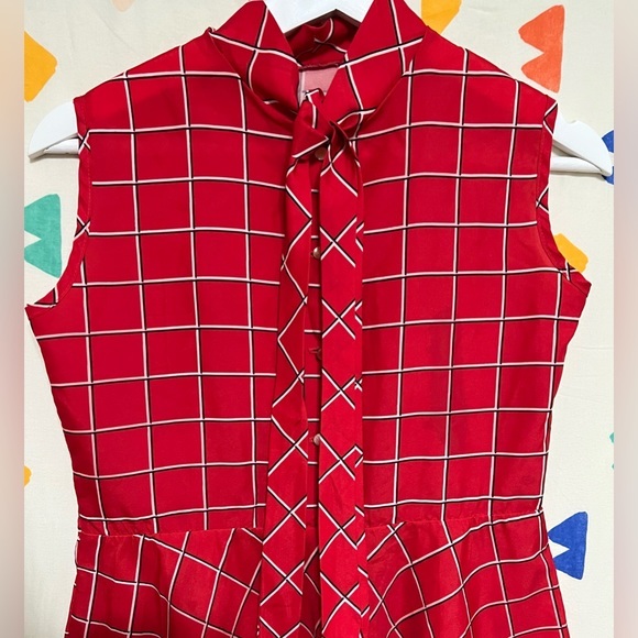 Vintage Grid Mini Dress - Picture 2 of 6